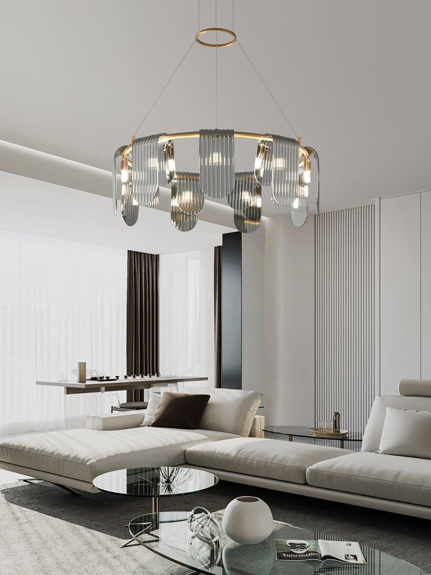 Folioles Brass Pendant light Chandelier