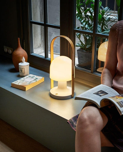 Portable Glass Charging Bedside lamp Table Lamp