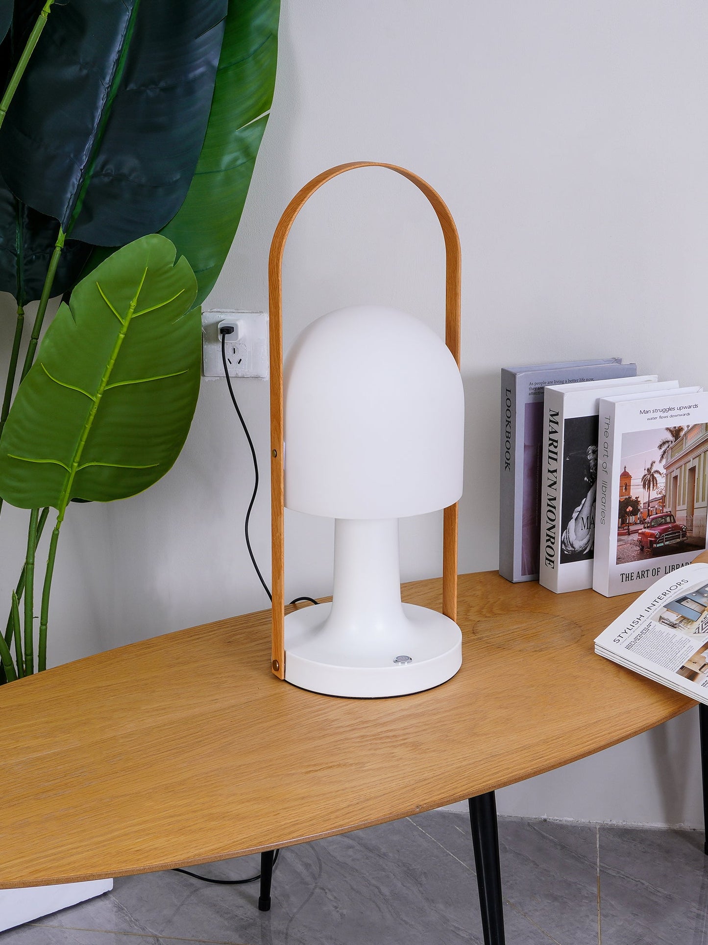 Portable Glass Charging Bedside lamp Table Lamp