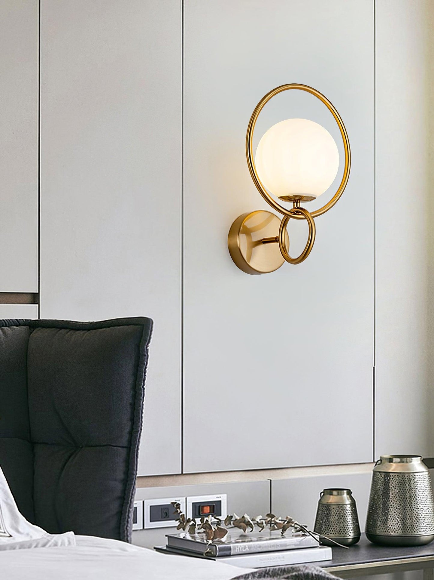 Fort Halo Gold Sconce Wall Light