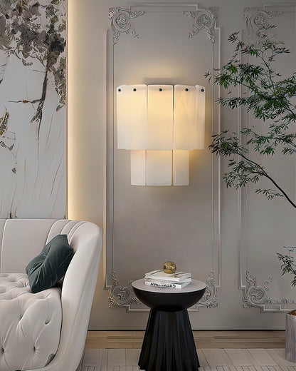 Fractured Alabaster Wall Sconce