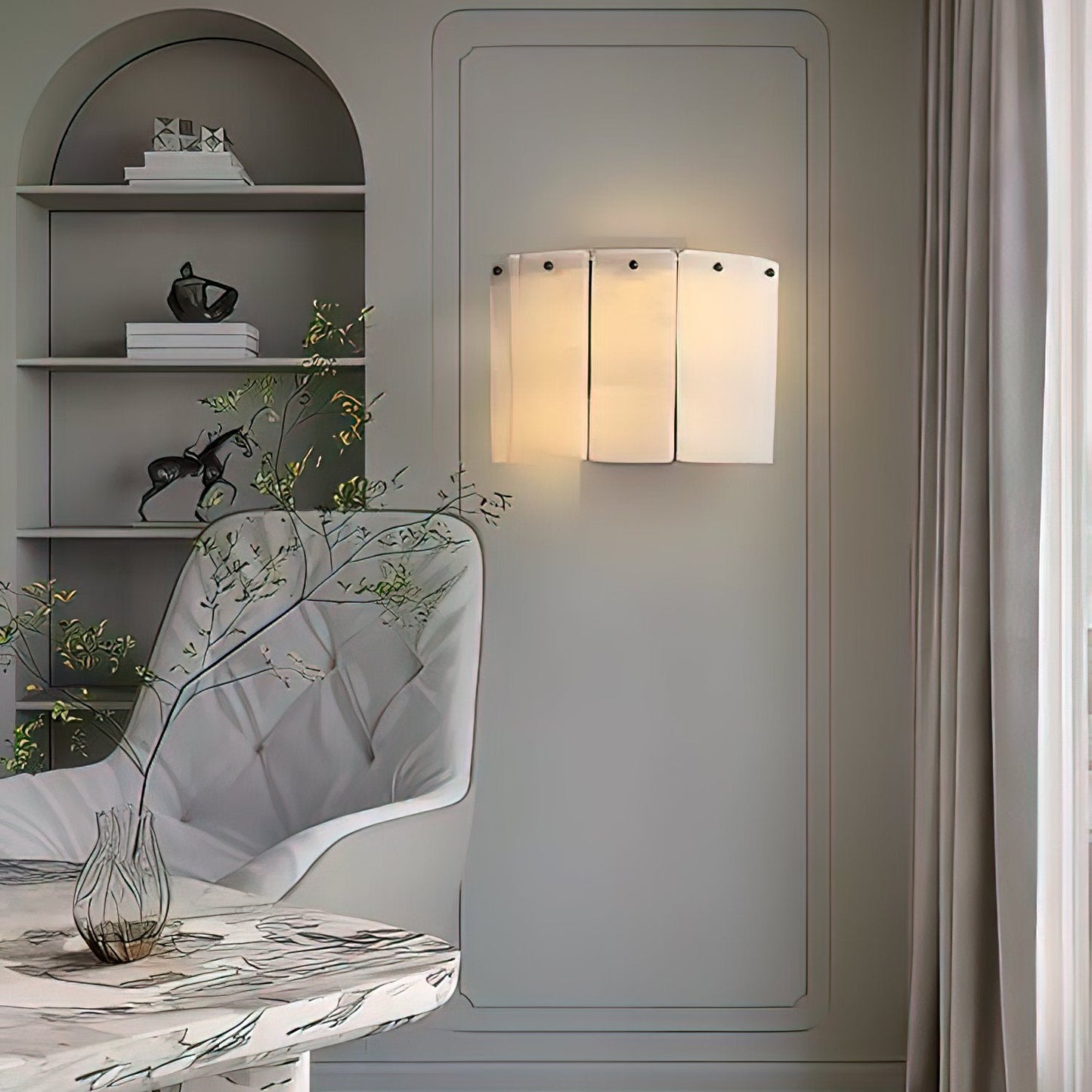 Fractured Alabaster Wall Sconce