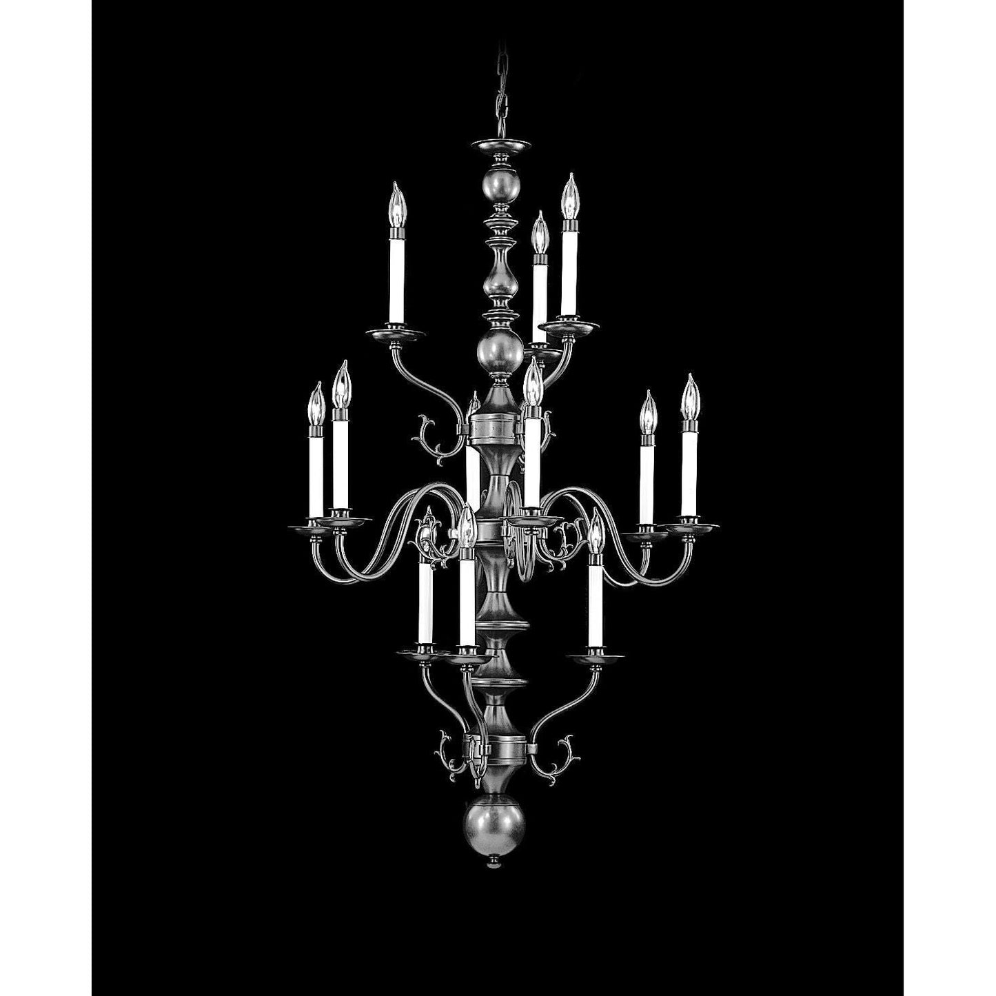 Framburg Jamestown 30 Inch 12 Light Chandelier Cp114126