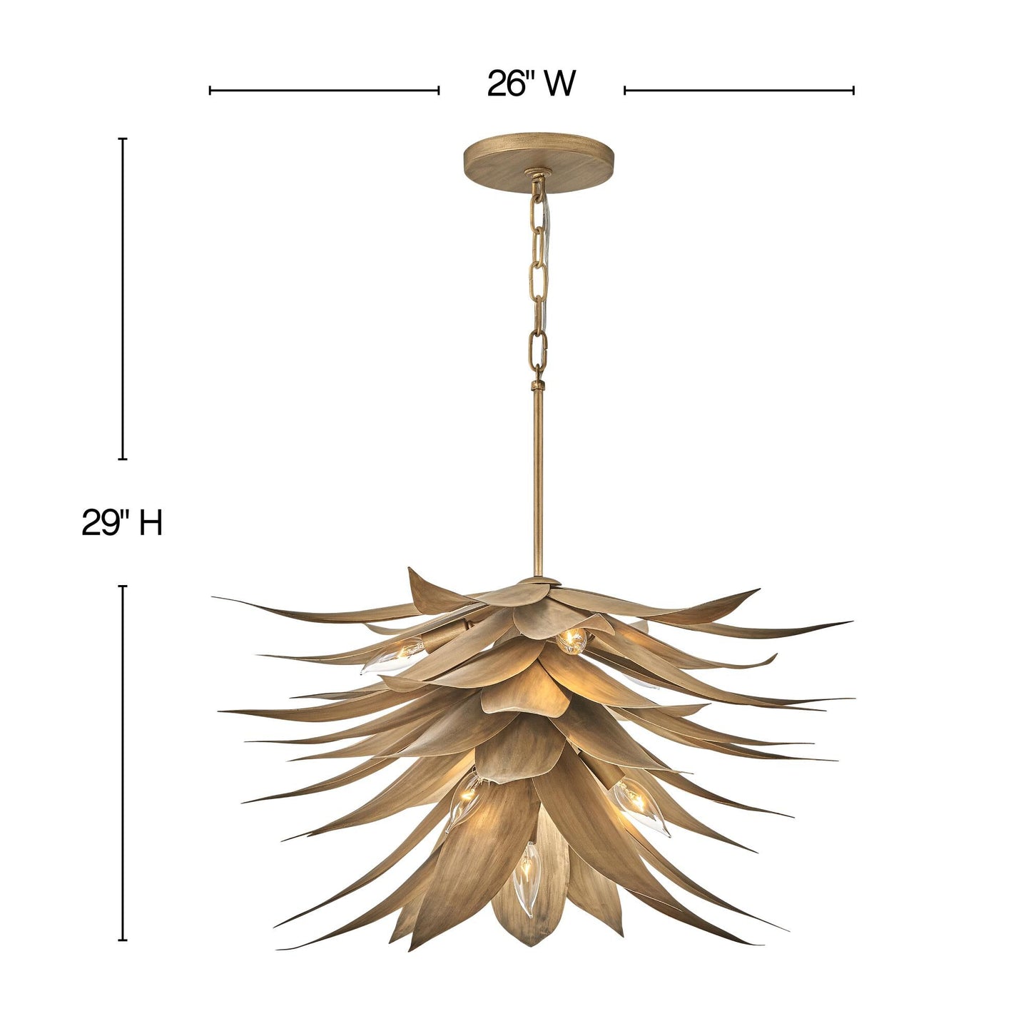 Fredrick Ramond Agave 26 Inch 7 Light Chandelier Cp735996