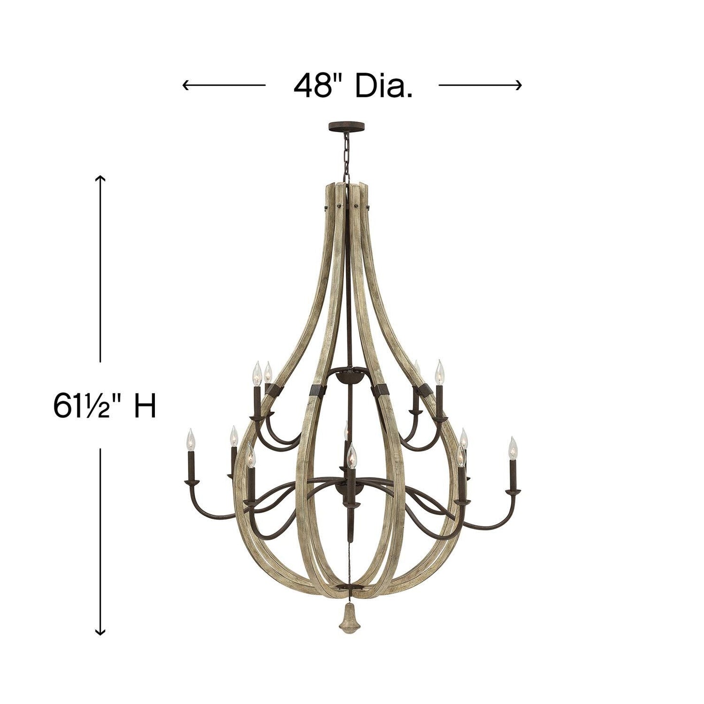 Fredrick Ramond Middlefield 48 Inch 12 Light Chandelier Cp143399