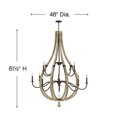 Fredrick Ramond Middlefield 48 Inch 12 Light Chandelier Cp143399