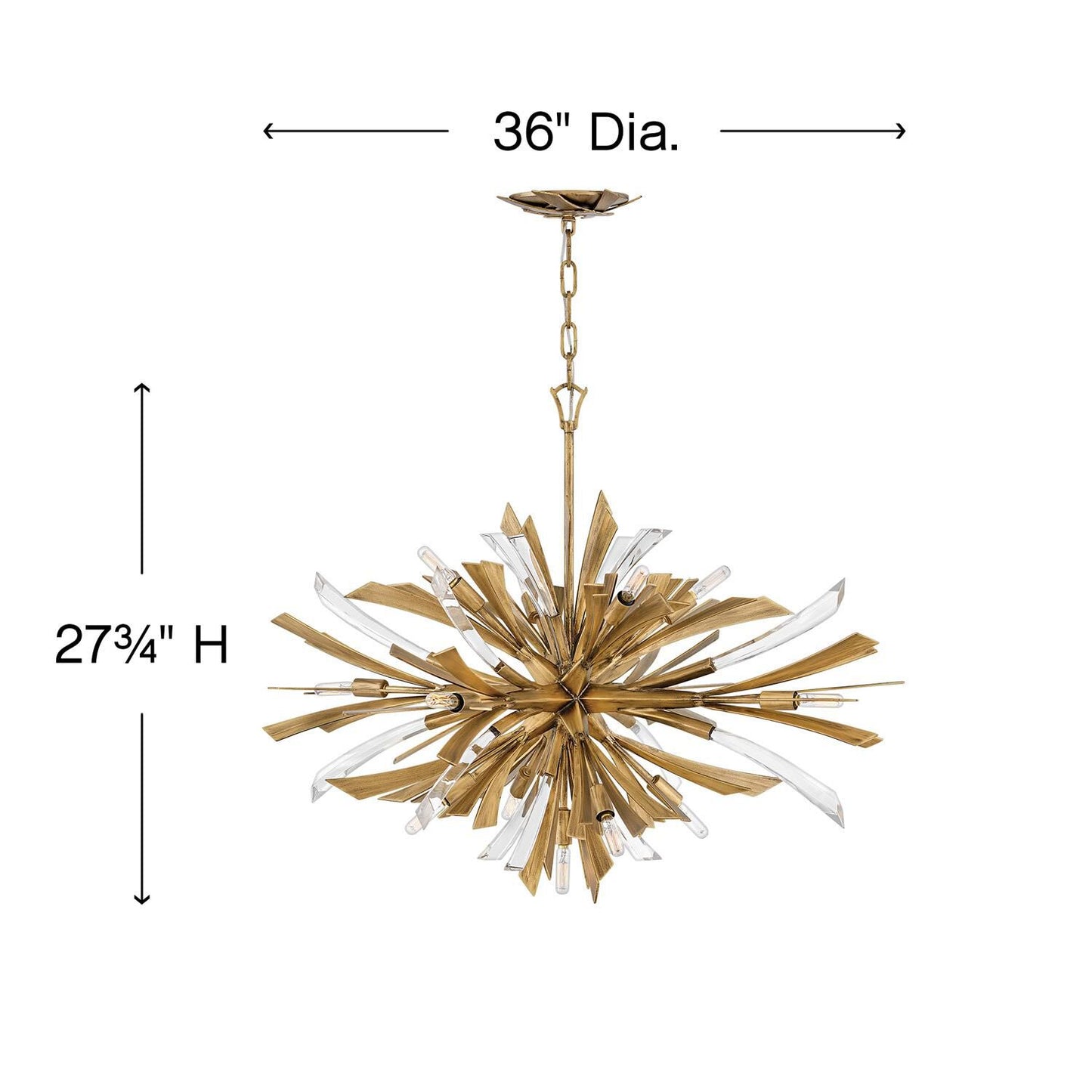 Fredrick Ramond Vida 36 Inch 13 Light Chandelier Cp143417