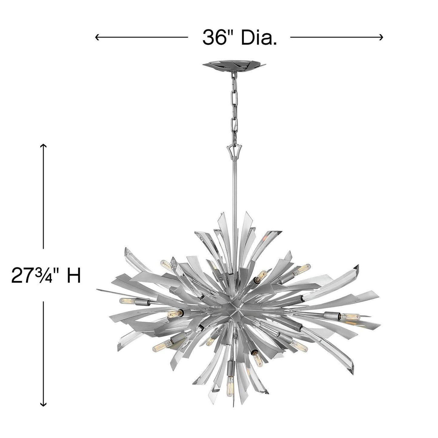 Fredrick Ramond Vida 36 Inch 13 Light Chandelier Cp143417