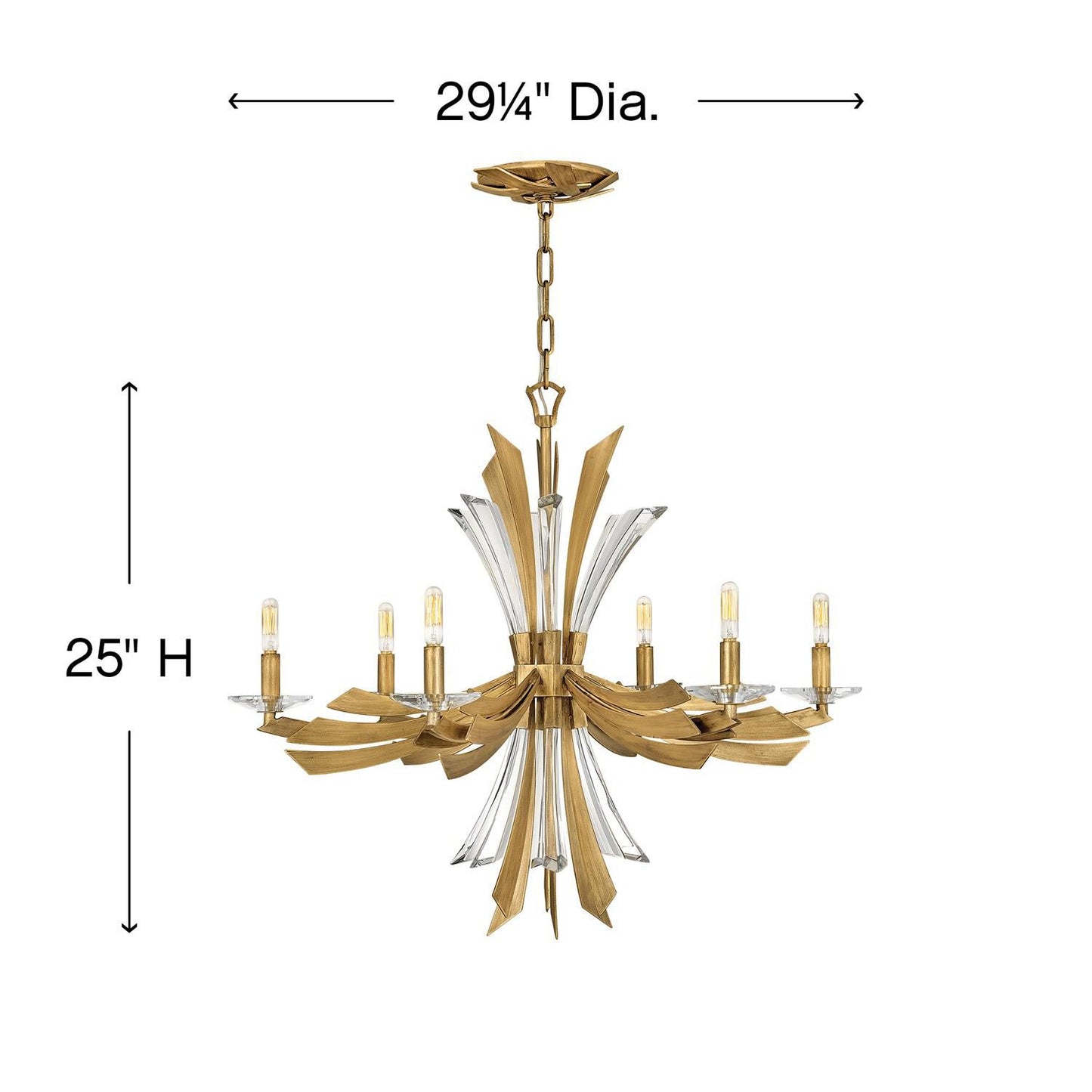 Fredrick Ramond Vida 29 Inch 6 Light Chandelier Cp265489