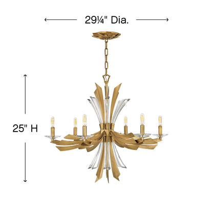 Fredrick Ramond Vida 29 Inch 6 Light Chandelier Cp265489