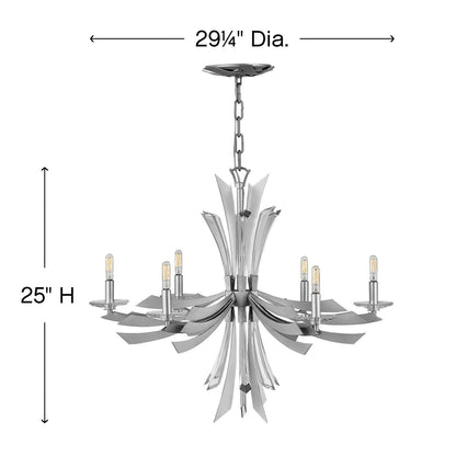 Fredrick Ramond Vida 29 Inch 6 Light Chandelier Cp265489