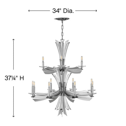 Fredrick Ramond Vida 34 Inch 12 Light Chandelier Cp388545