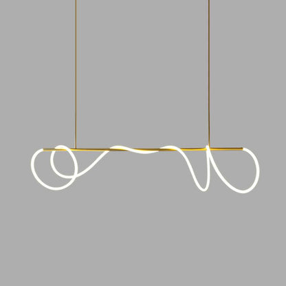 Flexible Linear Curve Electrolier Chandelier