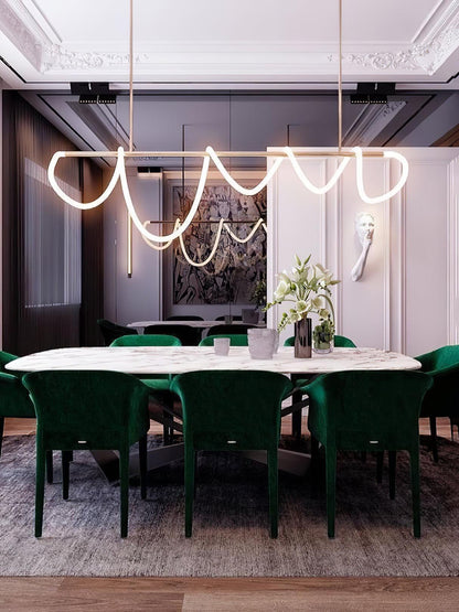 Flexible Linear Curve Electrolier Chandelier