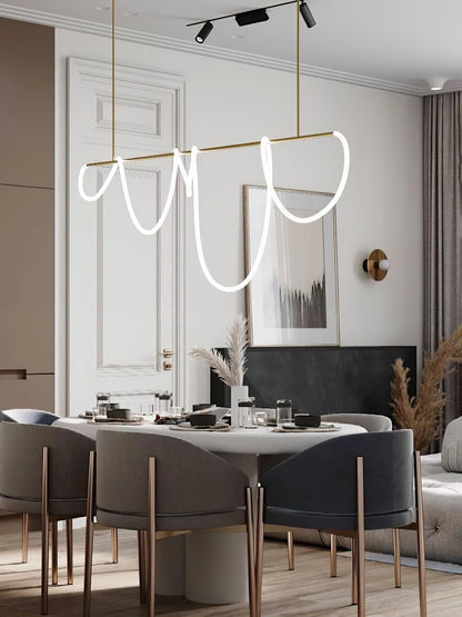 Flexible Linear Curve Electrolier Chandelier