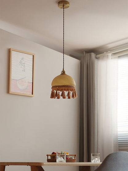 French Tassels Brass Houselight Pendant Light