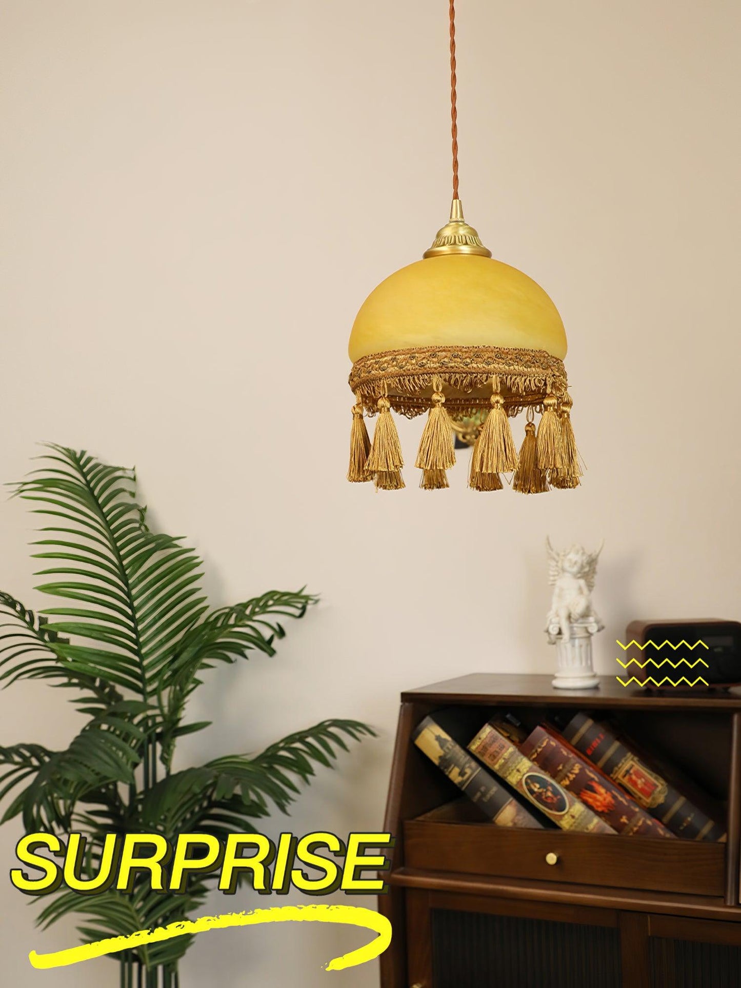 French Tassels Brass Houselight Pendant Light