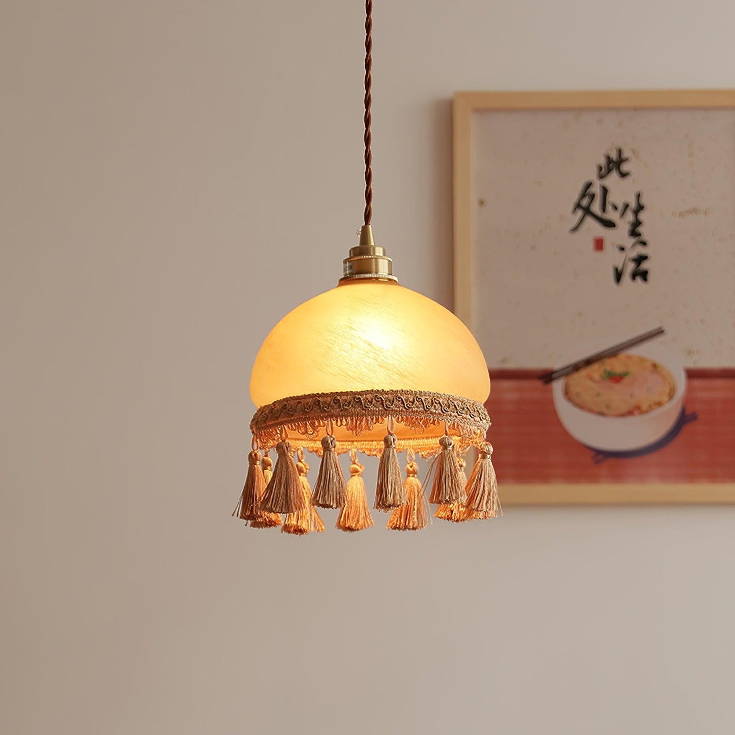 French Tassels Brass Houselight Pendant Light