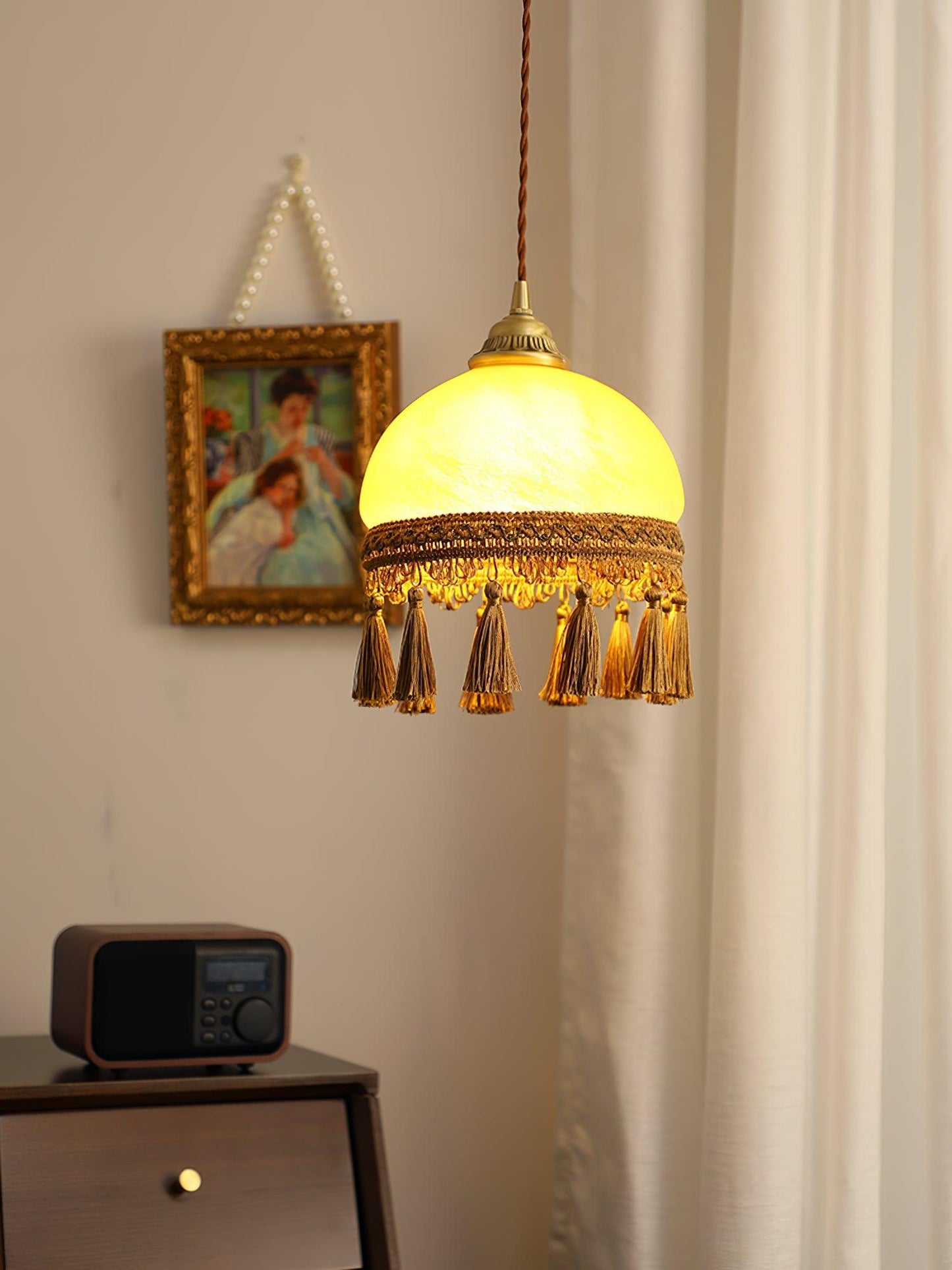 French Tassels Brass Houselight Pendant Light