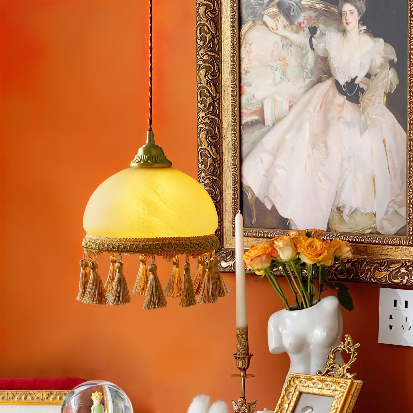 French Tassels Brass Houselight Pendant Light