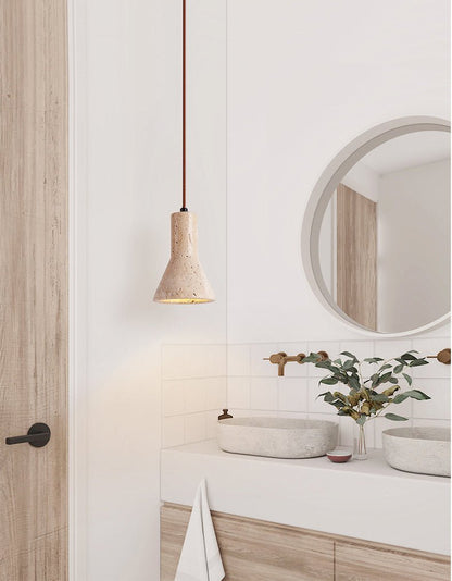 Funnel Travertine Pendant Lamp
