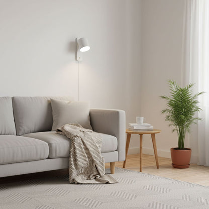 Rotatable Cylinder Plug-in Wall Lamp