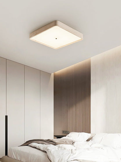 Geo Travertine Square Ceiling Light