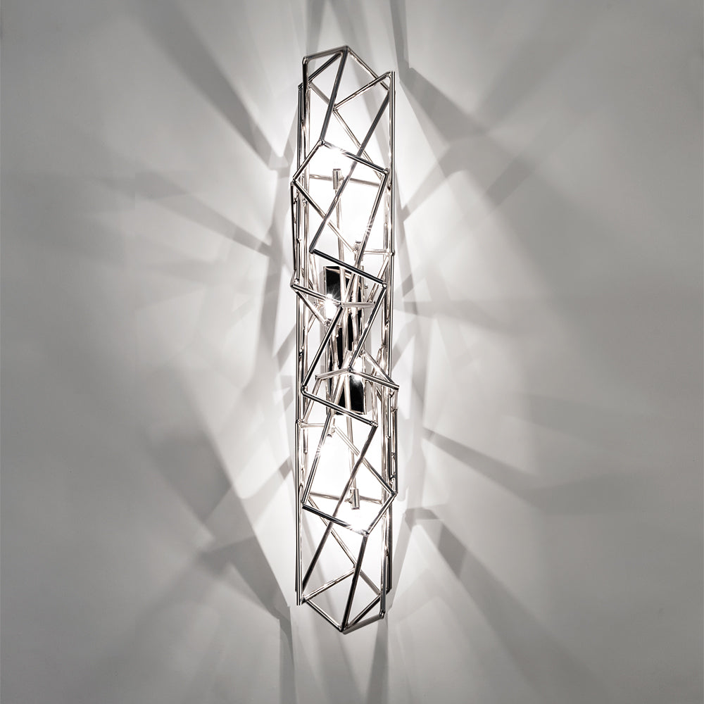 Silver Geometric Wall Light