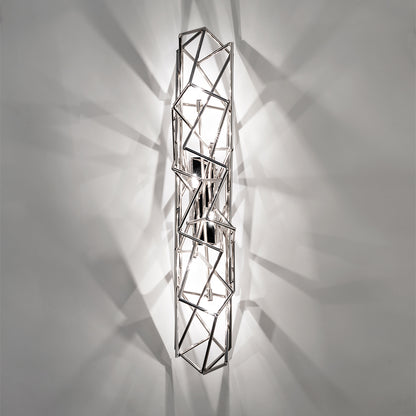 Silver Geometric Wall Light