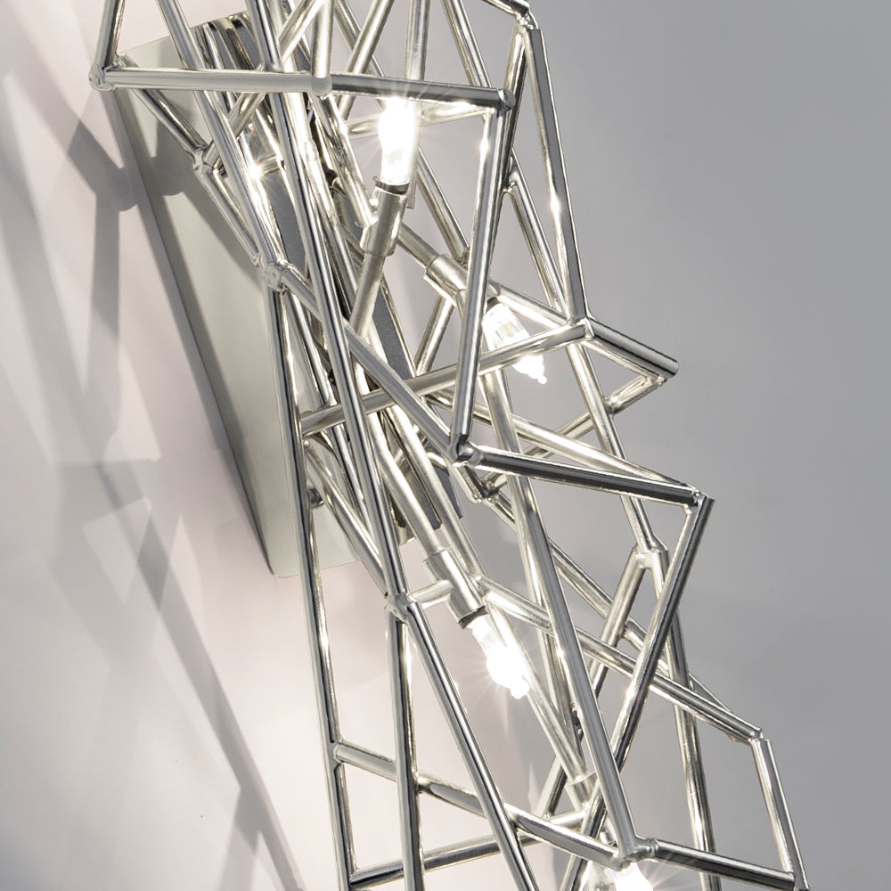 Silver Geometric Wall Light
