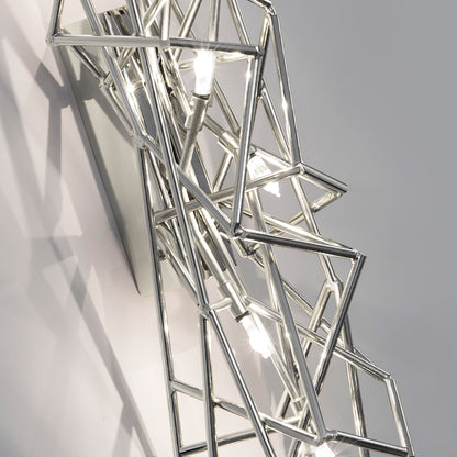 Silver Geometric Wall Light