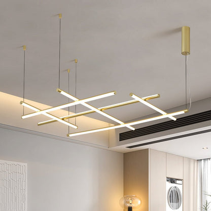 Geometric Linear Grid Pendant Lamp