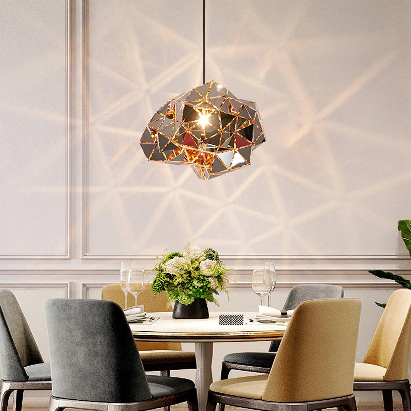 Geometric Panel Droplight Pendant Lamp