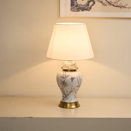 Gilt Accented Ceramic Table Lamp