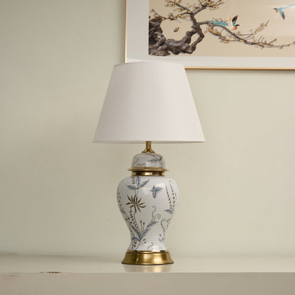 Gilt Accented Ceramic Table Lamp