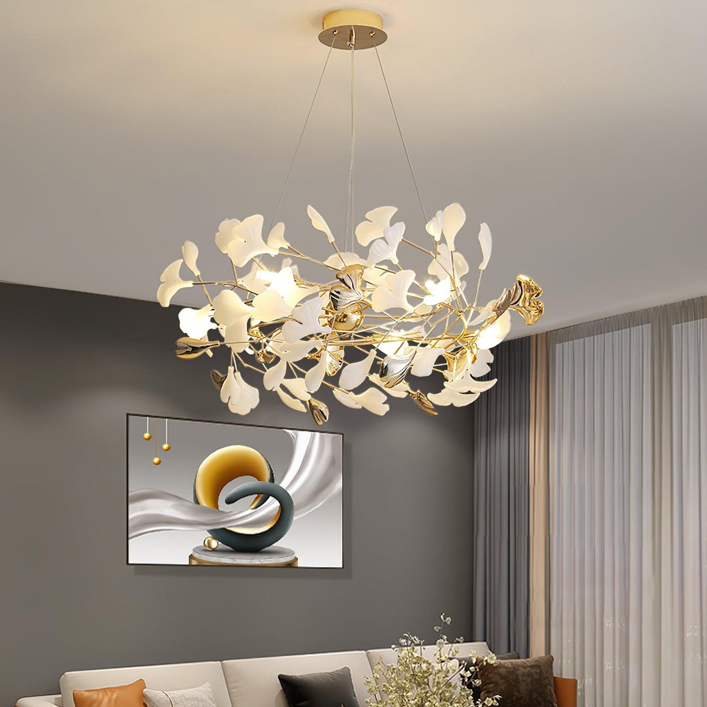 Gingko Gasolier Chandelier H