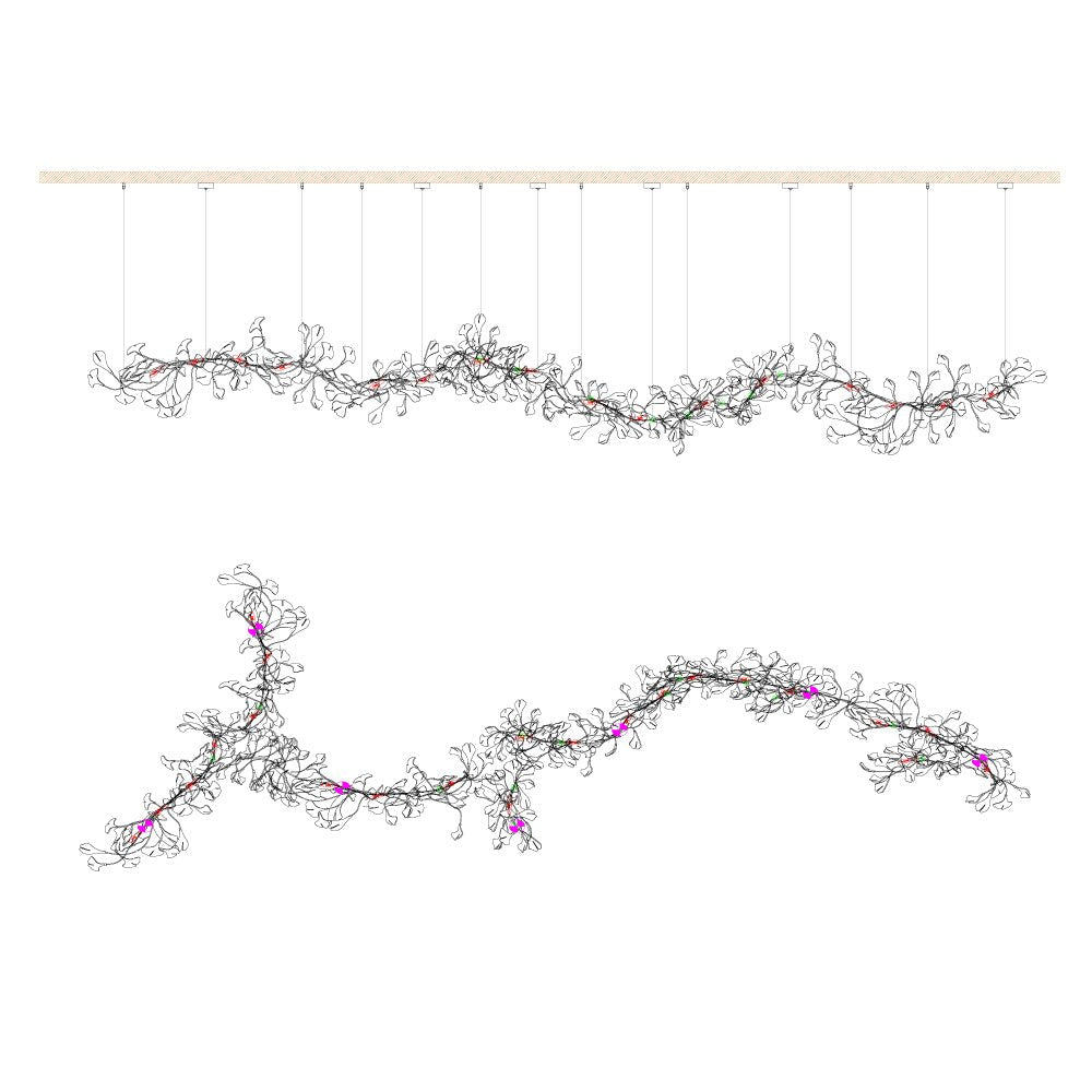 Gingko Candelabrum Chandelier E