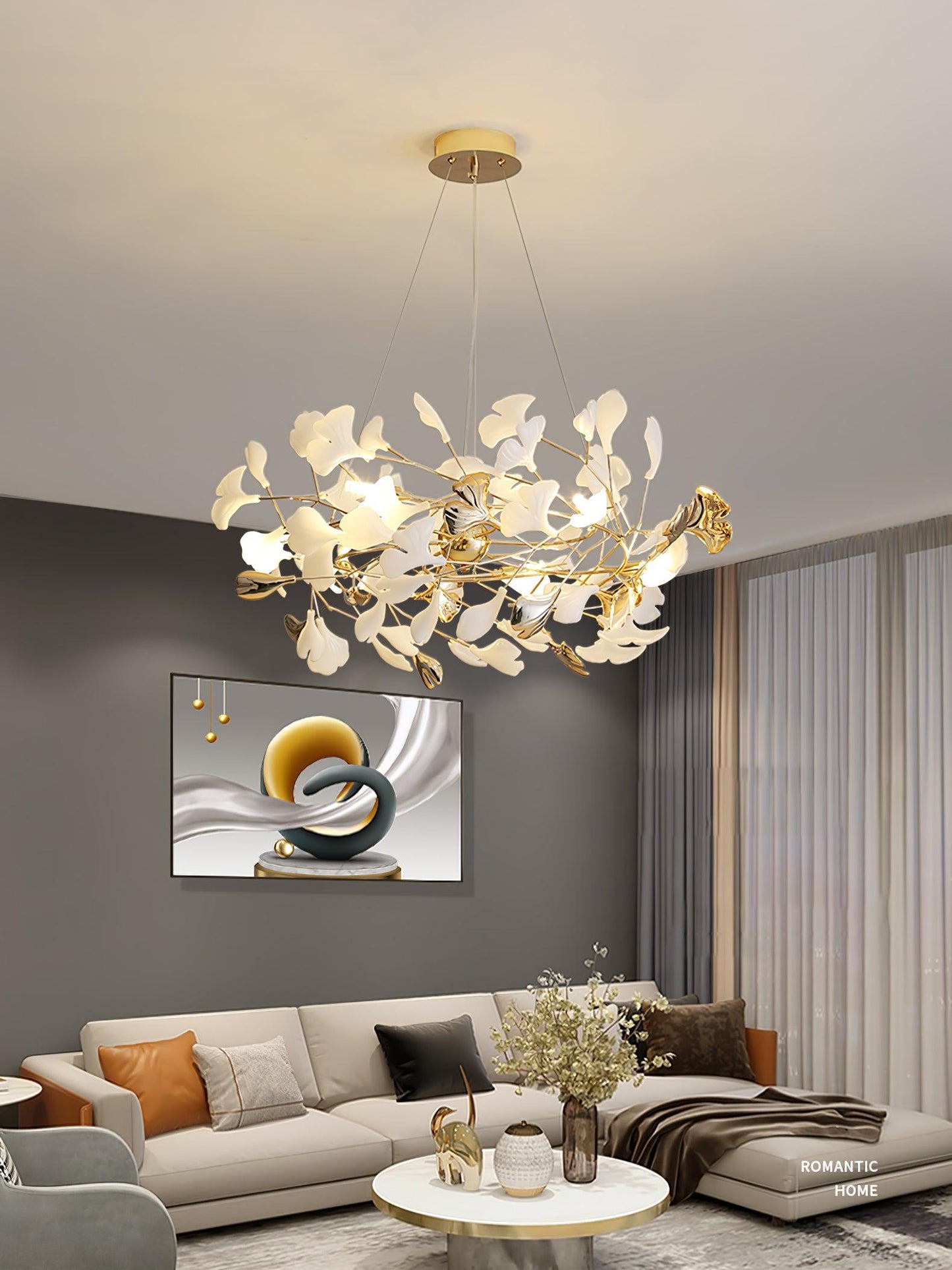 Gingko Gasolier Chandelier H