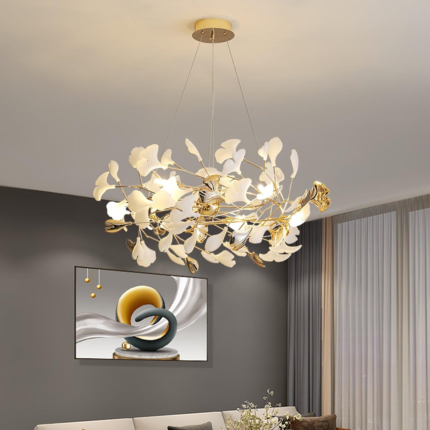 Gingko Gasolier Chandelier H