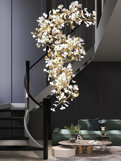 Gingko Gasolier Chandelier Q