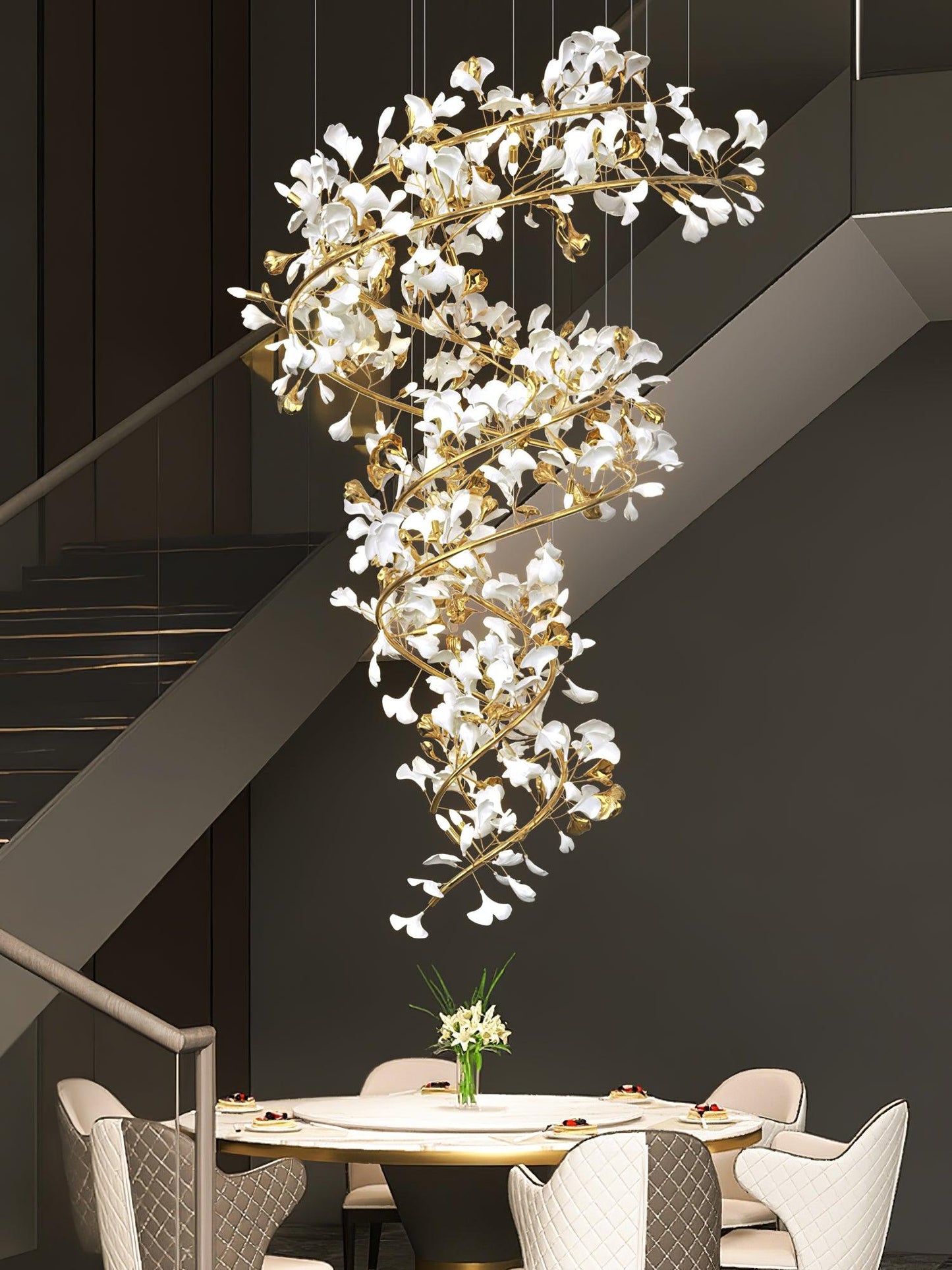 Gingko Gasolier Chandelier Q