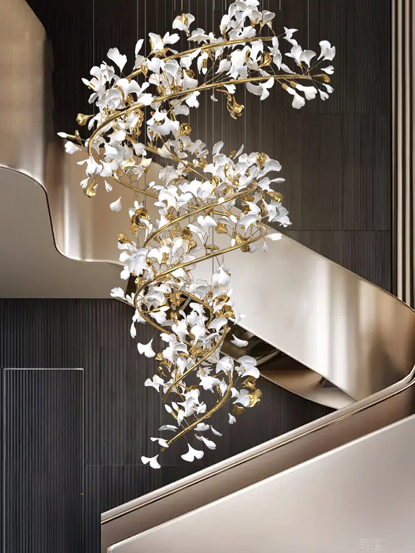 Gingko Gasolier Chandelier Q