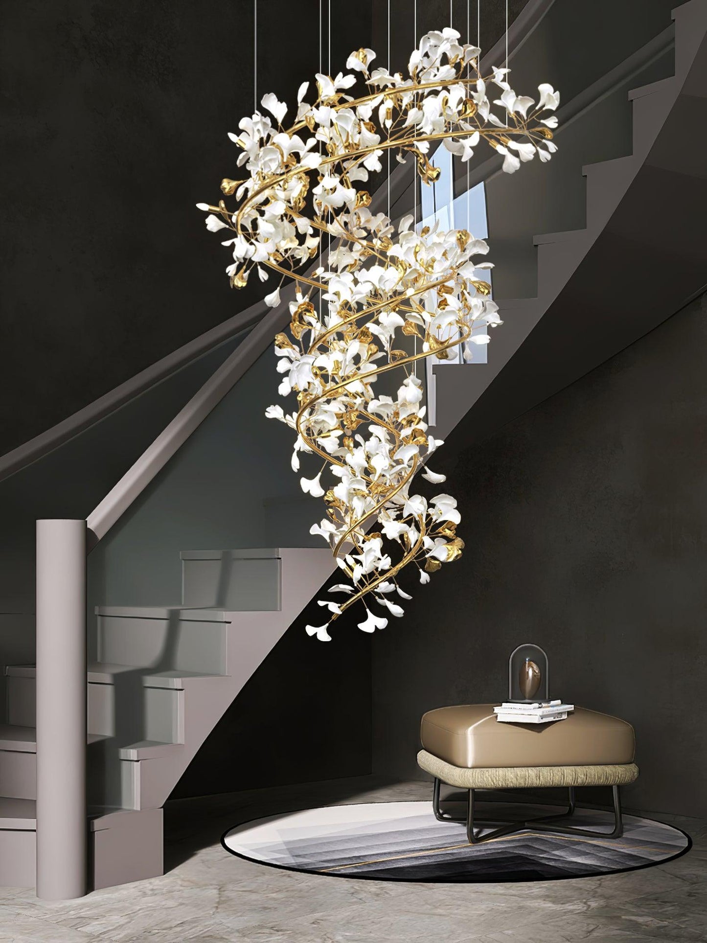 Gingko Gasolier Chandelier Q