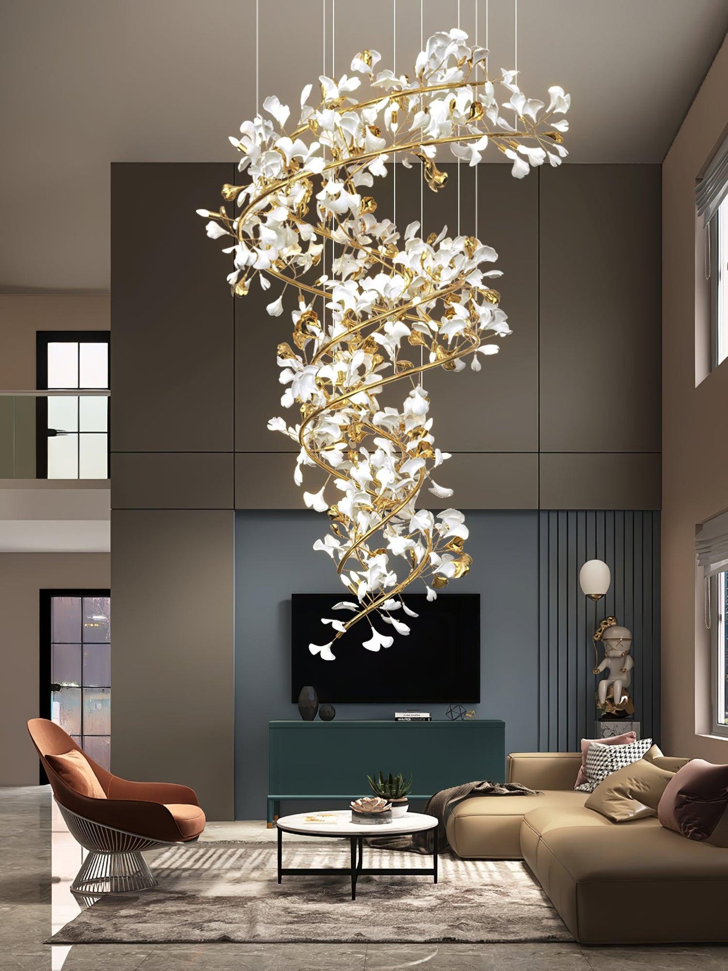 Gingko Gasolier Chandelier Q