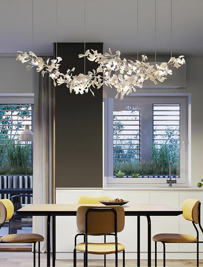 Double Layer Combination Gingko Electrolier Chandelier