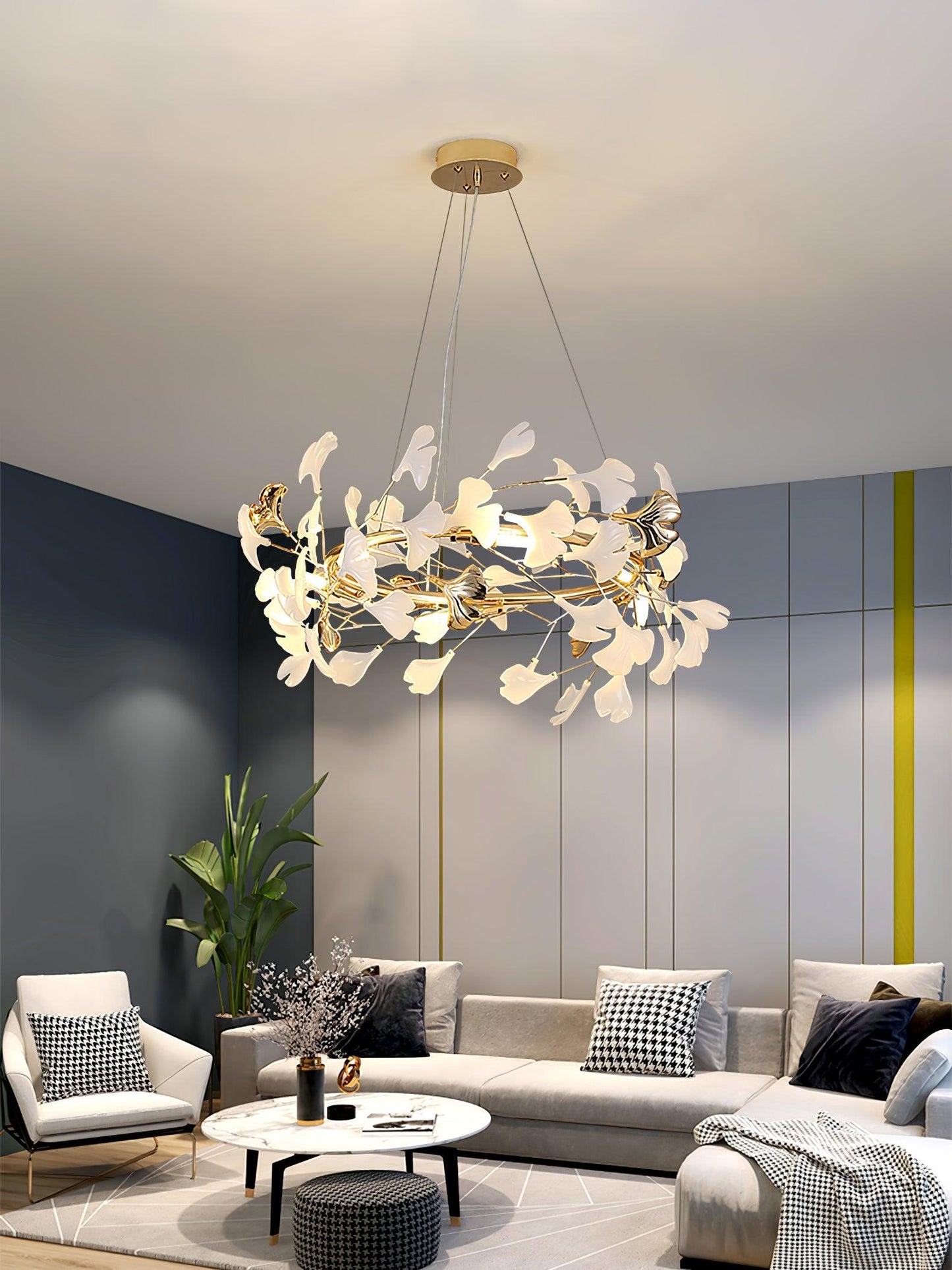 Gingko Ceiling fixture Chandelier T