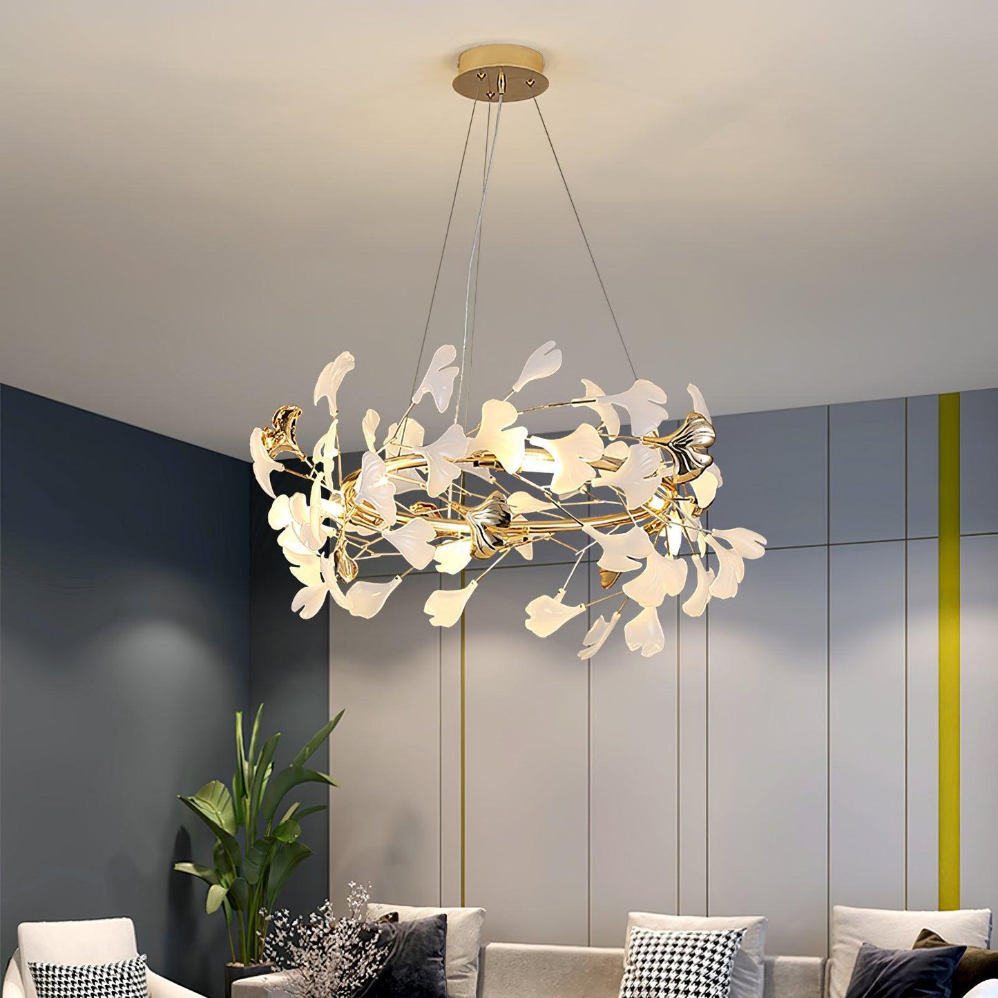 Gingko Ceiling fixture Chandelier T