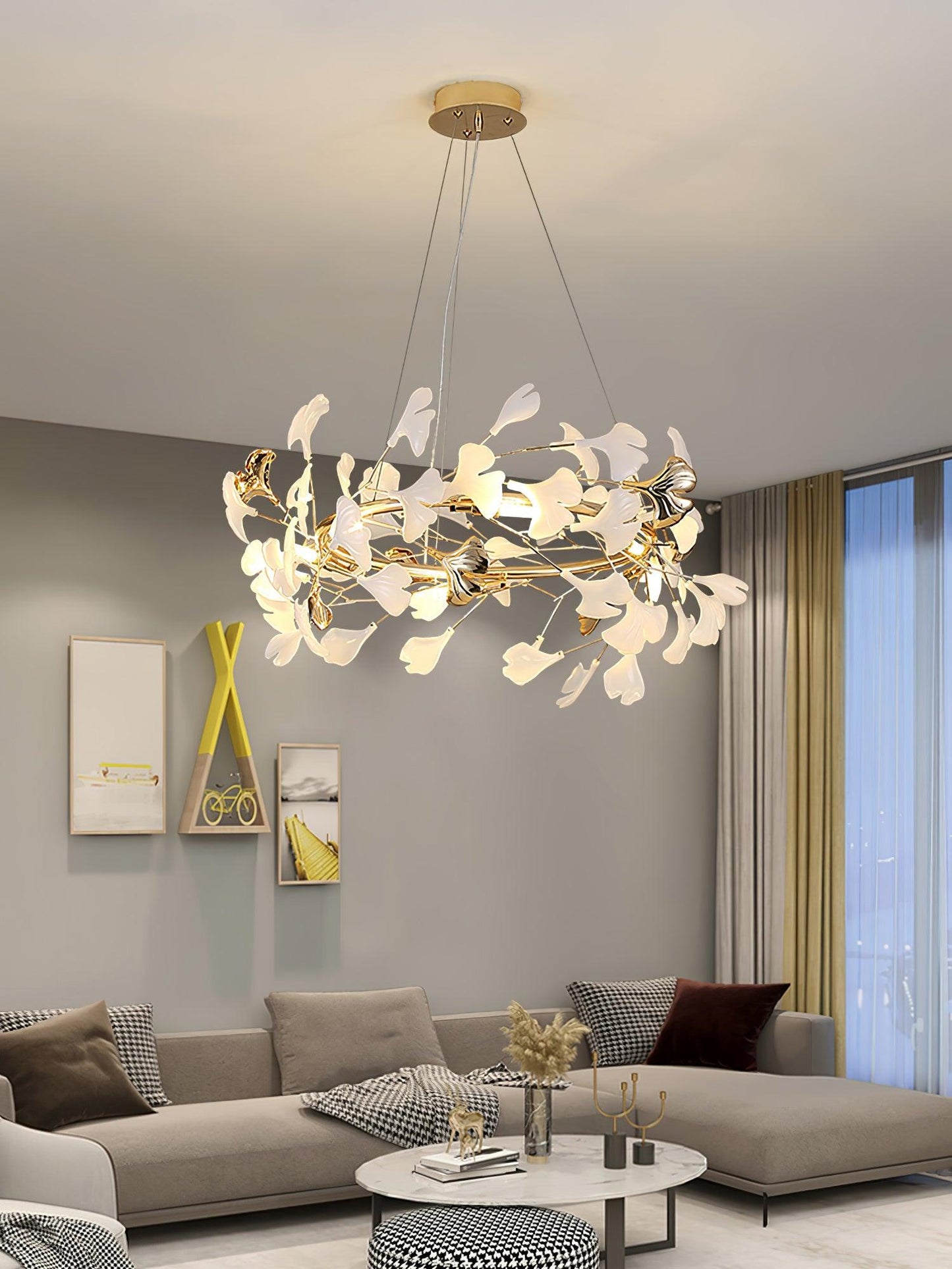 Gingko Ceiling fixture Chandelier T