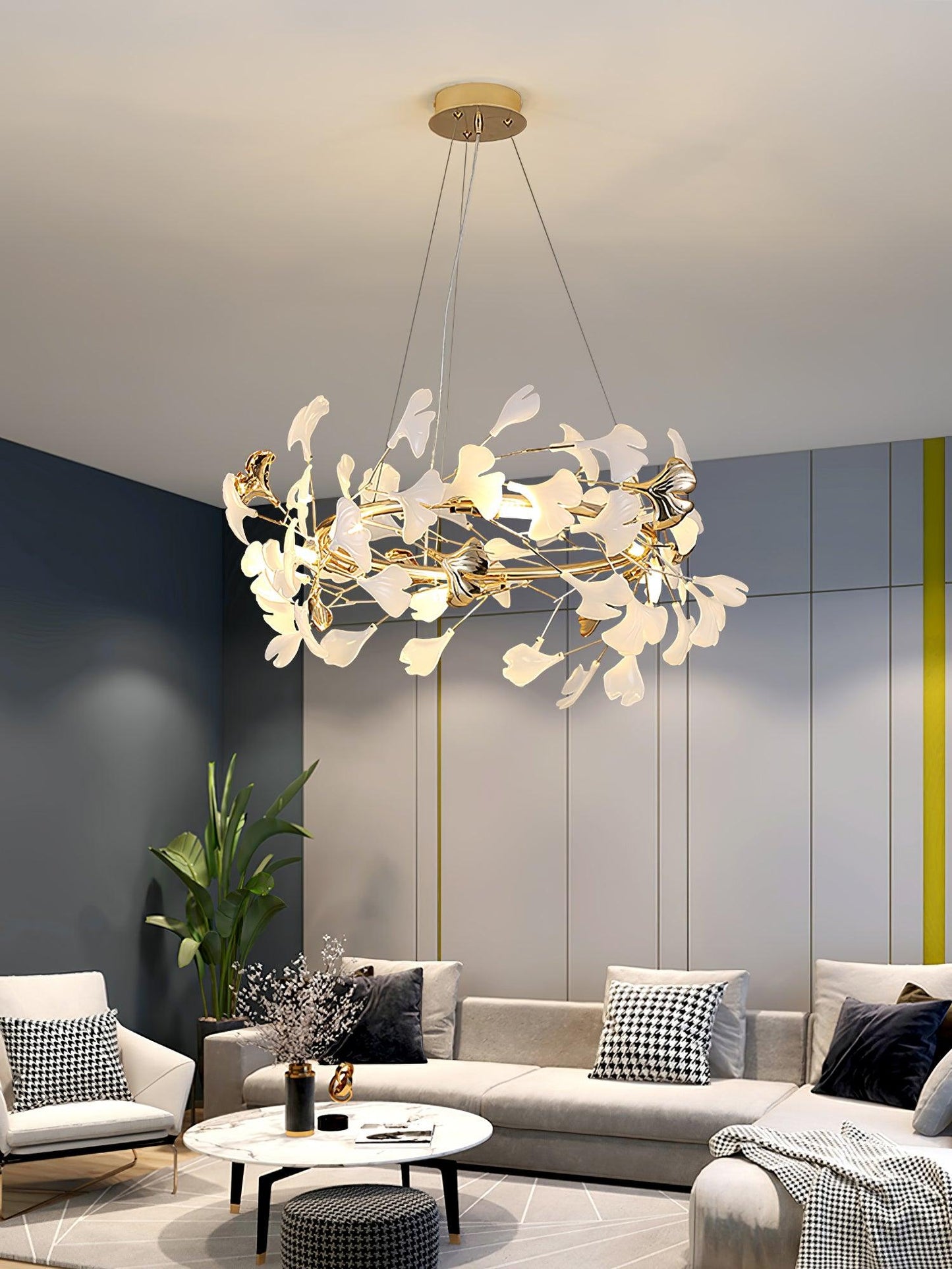 Gingko Ceiling fixture Chandelier T