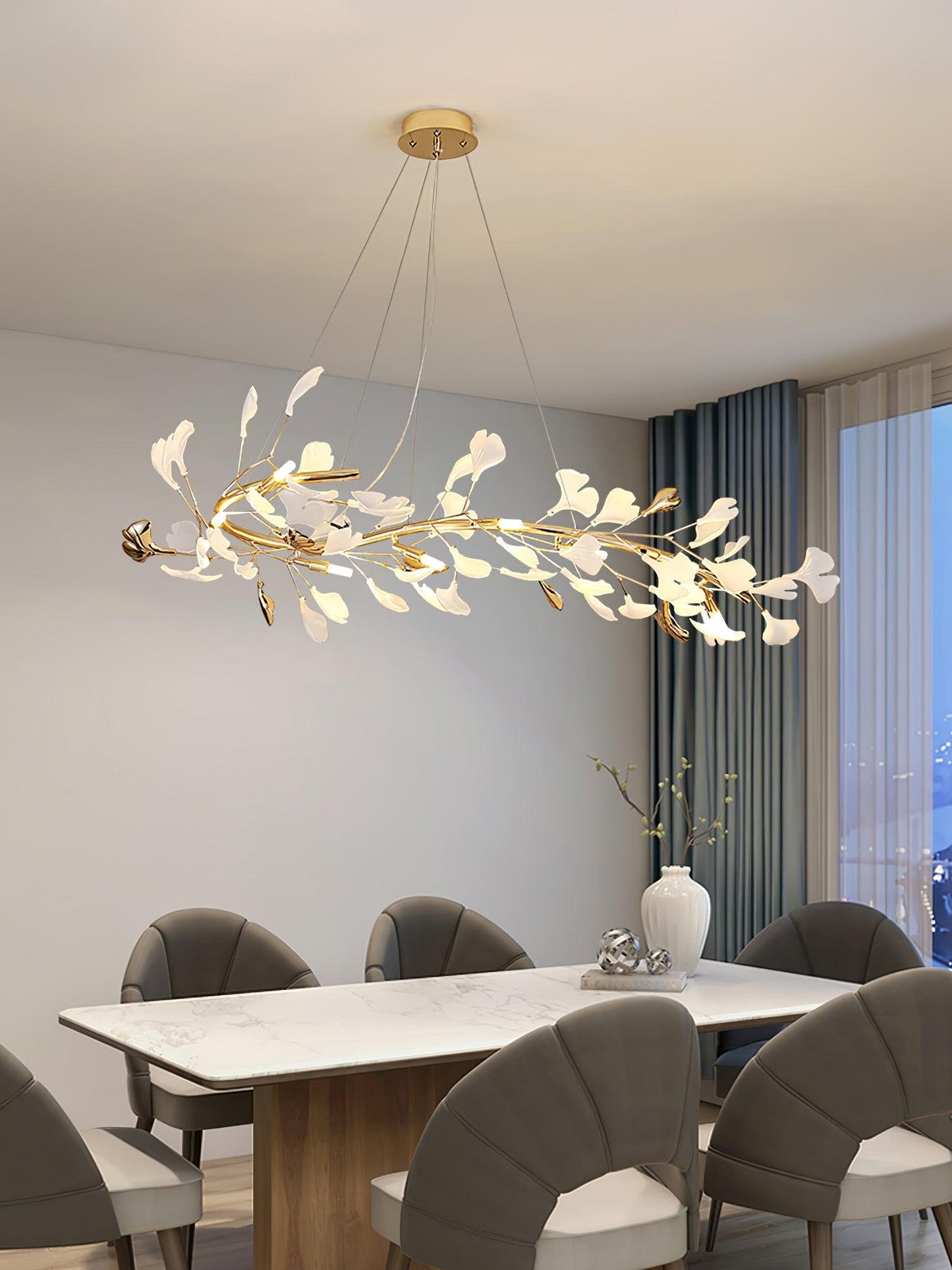 Gingko Ceiling fixture Chandelier T